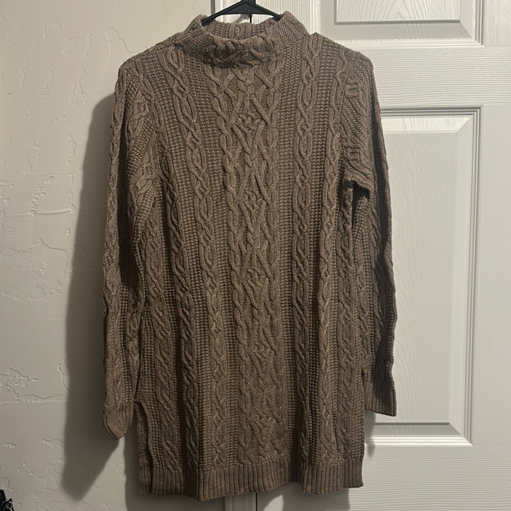 Cable Knit Brown Sweater